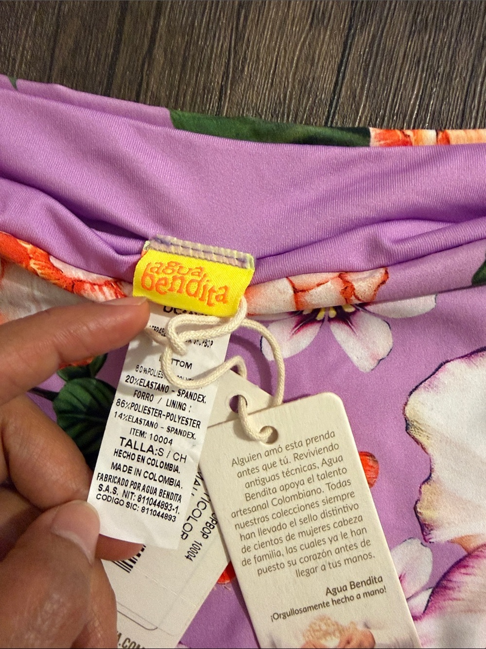 Agua Bendita Arielle Lavender Floral Ruffle Reversible Swimming Suit Set - Picture 8 of 13